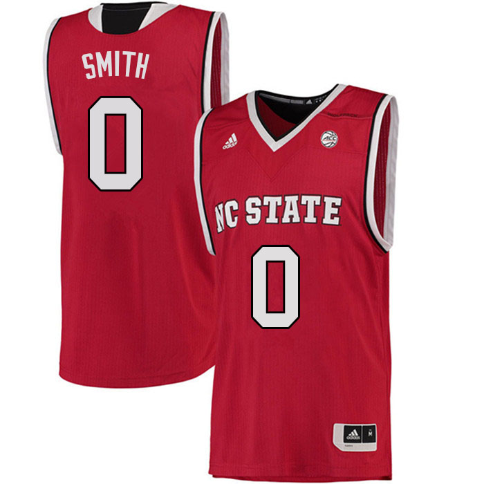 Men #0 Terquavion Smith NC State Wolfpack College Basketball Jerseys Sale-Red